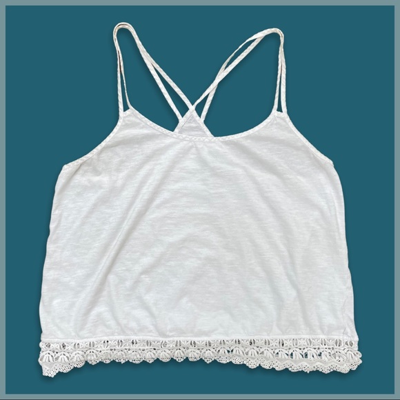 American Eagle Outfitters Tops - American Eagle White Racerback Tank Top